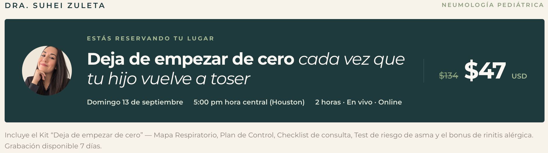 Workshop -Deja de empezar de cero